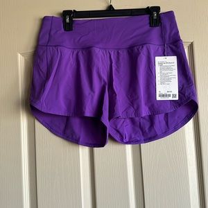 NWT Lululemon Speed Shorts, Sz 10